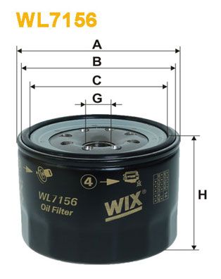 WIX FILTERS Öljynsuodatin WL7156